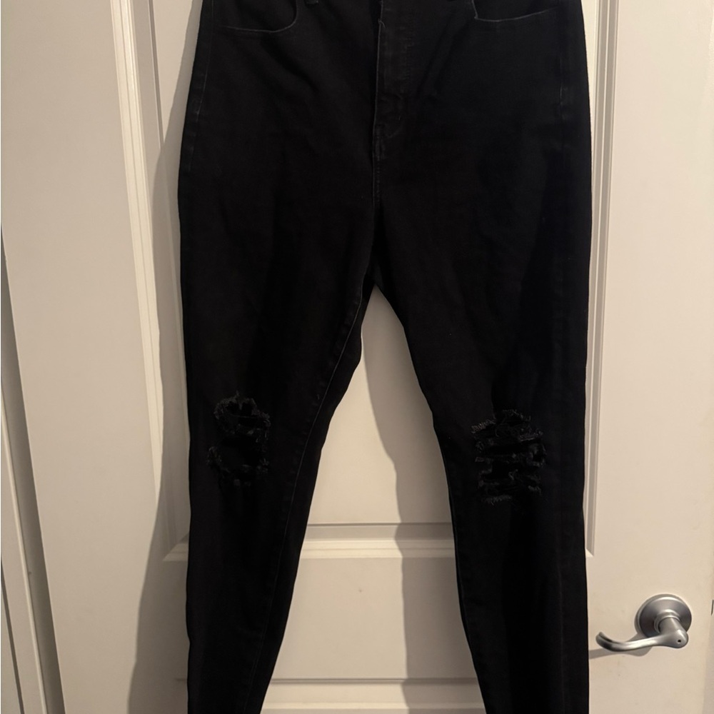 American Eagle The Dream Jean - Distressed black jeggings